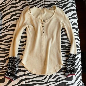 Free people knit sleeve long sleeve, NWOT